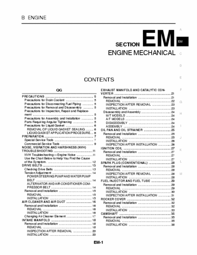 NISSAN Almera Tino Engine Mechanical (pag. 234)